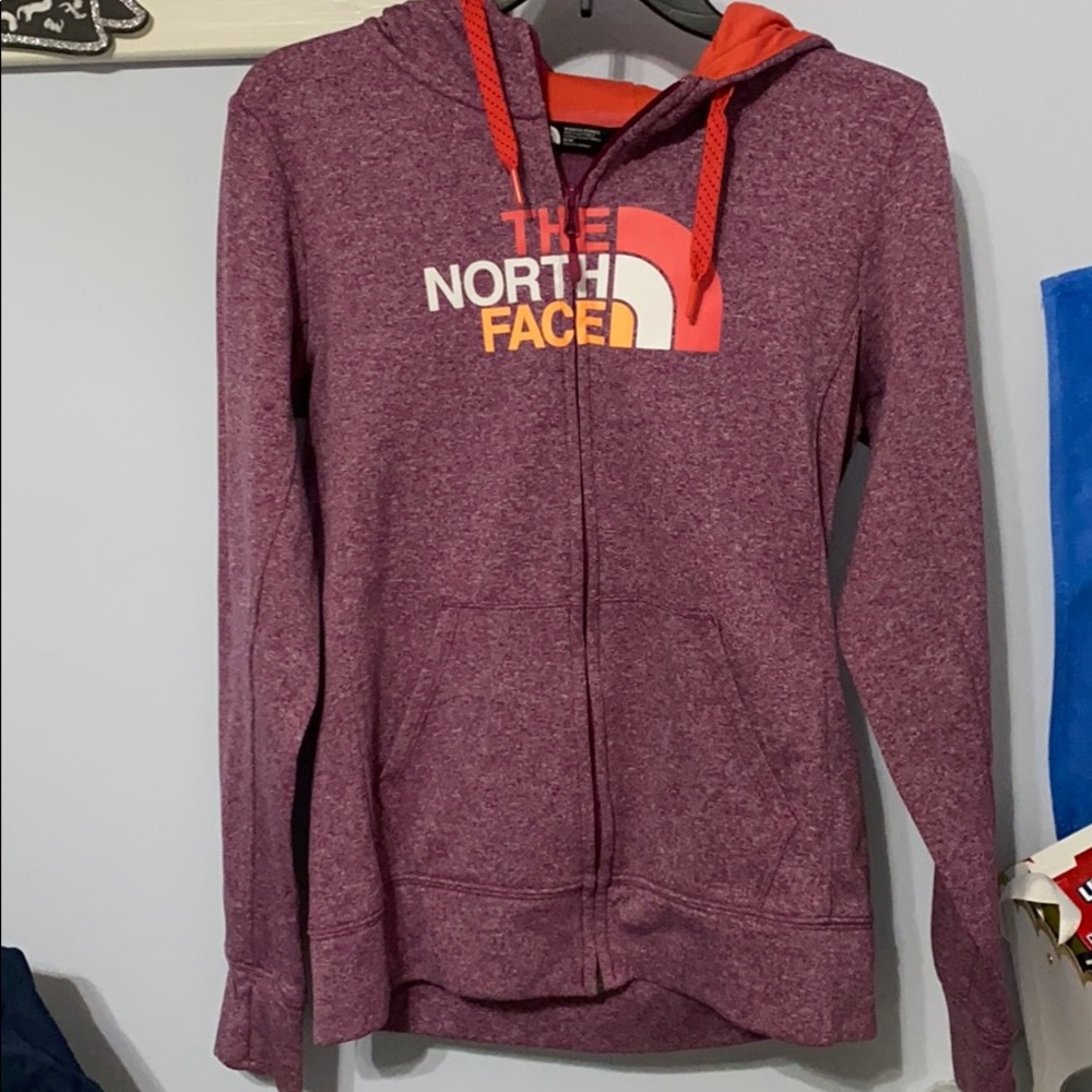 North face zip up hoodie